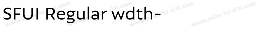 SFUI Regular wdth字体转换